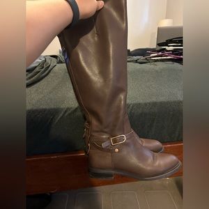 Brown riding boots